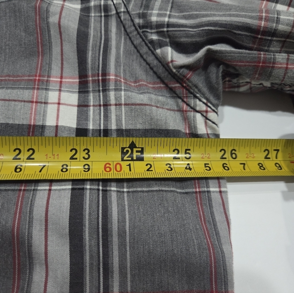 Buckle Black Men's Gray Plaid Shirt Sz.XXL - Picture 7 of 9